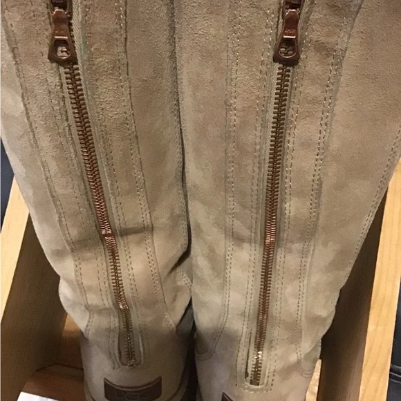 UGG Classic Beige Suede Boots - Picture 7 of 7